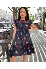 Siyah Elbise Poplin Kumaş Siyah Elbise Poplin Kumaş