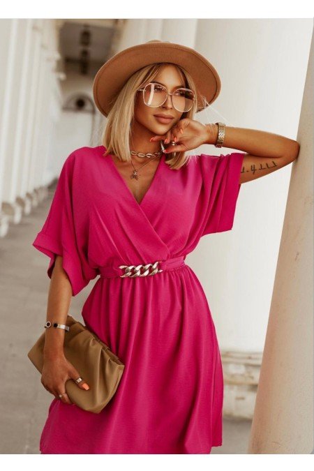 Pembe Elbise Jessica Kumaş