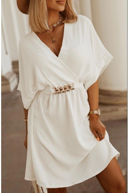 Beyaz Elbise Jessica Kumaş