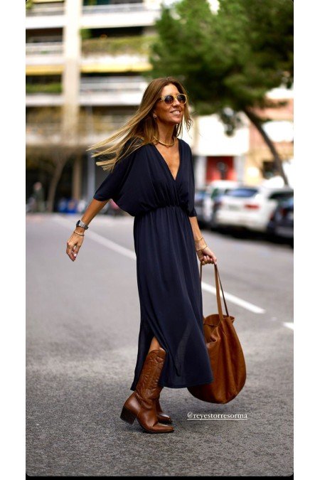 Siyah Elbise Viscon Kumaş