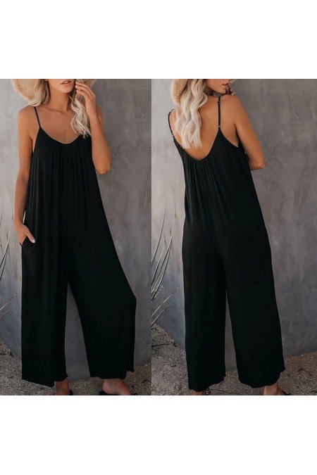 Siyah Tulum Ayrobin Kumaş