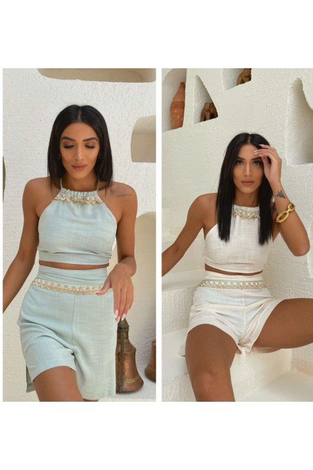 Mint Takım Keten Kumaş Mint Takım Keten Kumaş