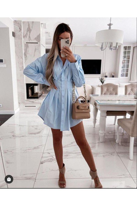 Mavi Elbise Gömlek Elbise Mavi Elbise Gömlek Elbise