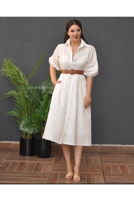 Beyaz Elbise Fisto