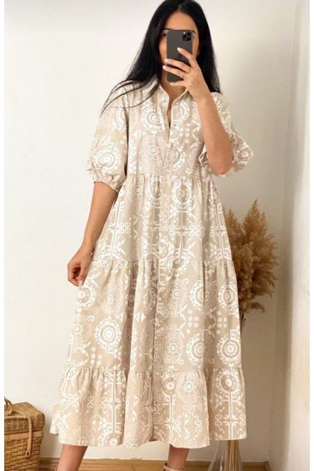 Desenli Elbise