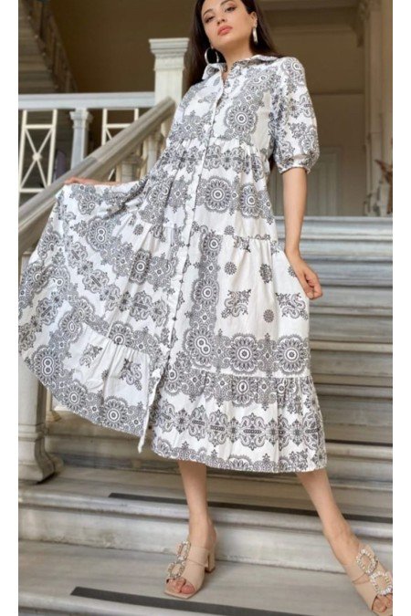 Desenli Elbise