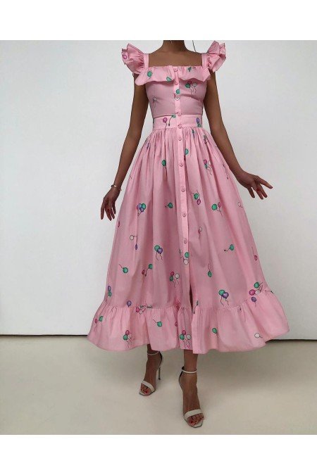 Pembe Elbise Poplin Kumaş