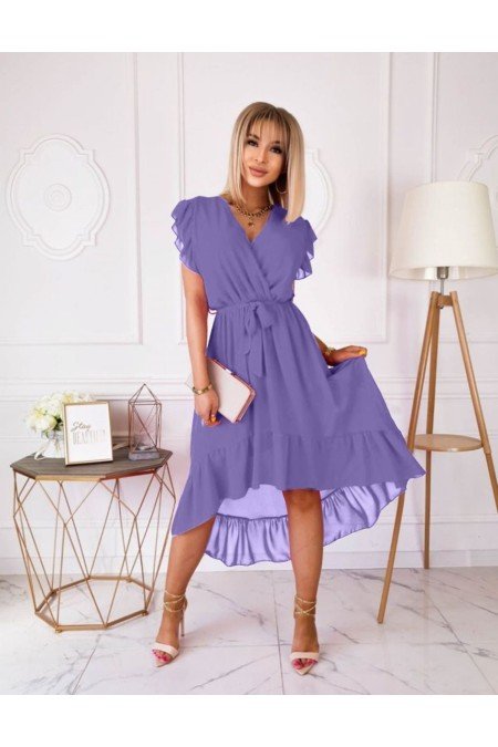 Lila Elbise Şifon Kumaş