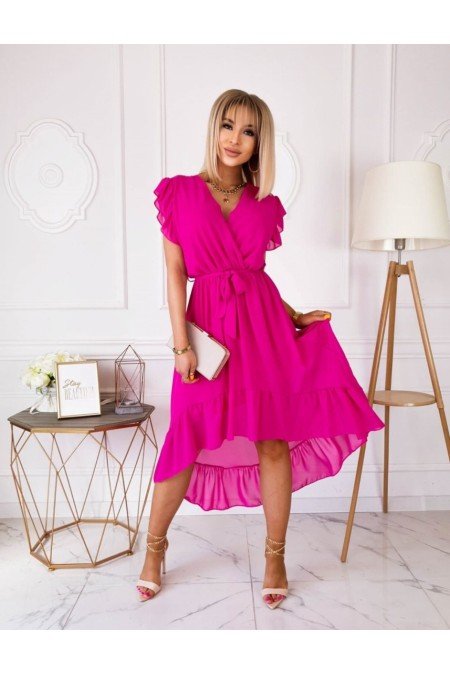 Fuşya Elbise Şifon Kumaş