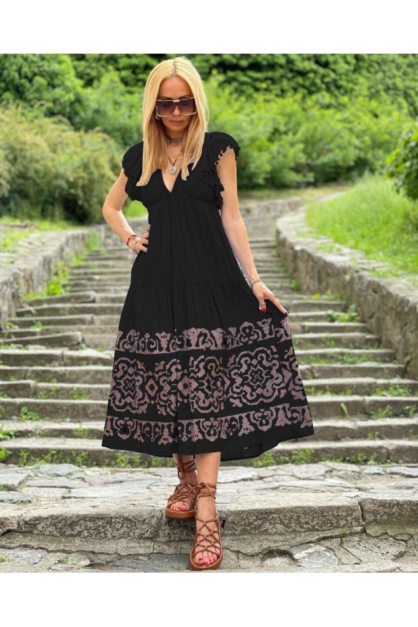 Siyah Elbise Poplin Kumaş Siyah Elbise Poplin Kumaş