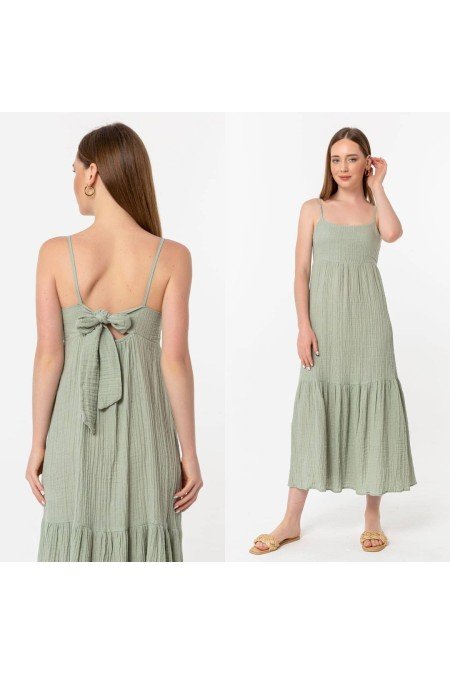 Yeşil Elbise Pamuklu