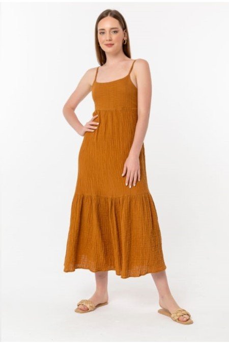 Kiremit Elbise Pamuklu