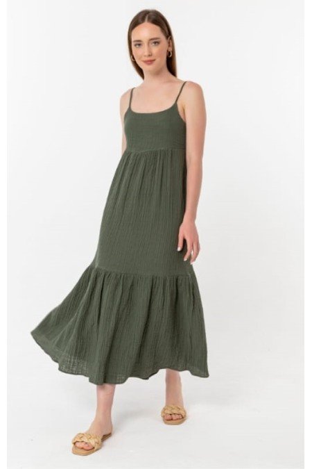 Yeşil Elbise Pamuklu