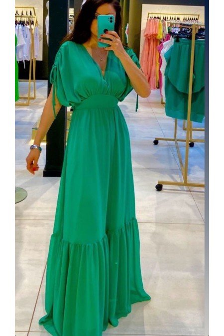 Yeşil Elbise Şifon Kumaş
