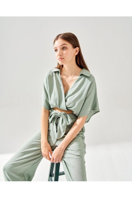 Su Yeşil Takım Keten Kumaş Su Yeşil Takım Keten Kumaş