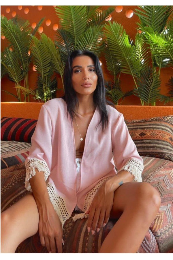 Pembe Elbise Kimano Pembe Elbise Kimano