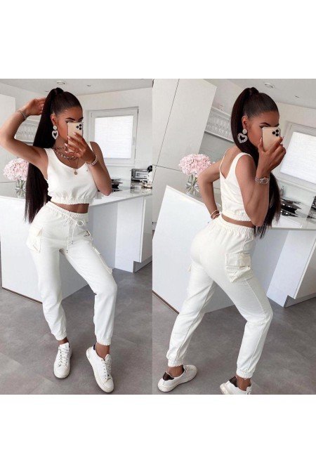 Beyaz Eşofman Takım Pamuklu