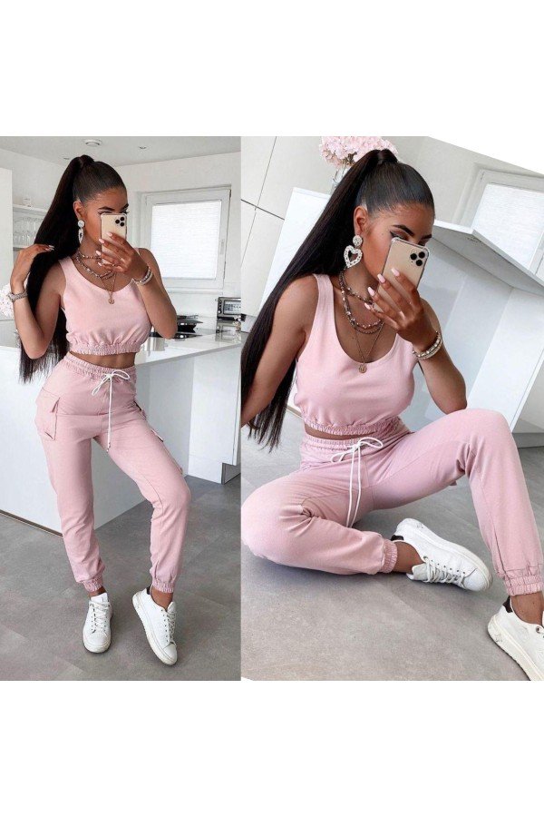Pembe Eşofman Takım Pamuklu Pembe Eşofman Takım Pamuklu