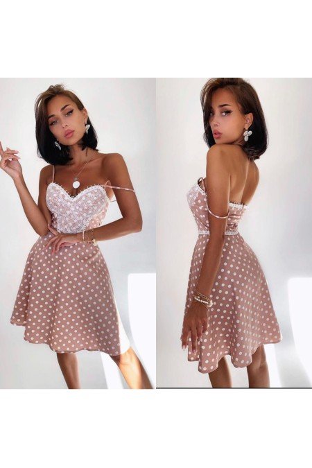 Desenli Elbise Atlas Kumaş