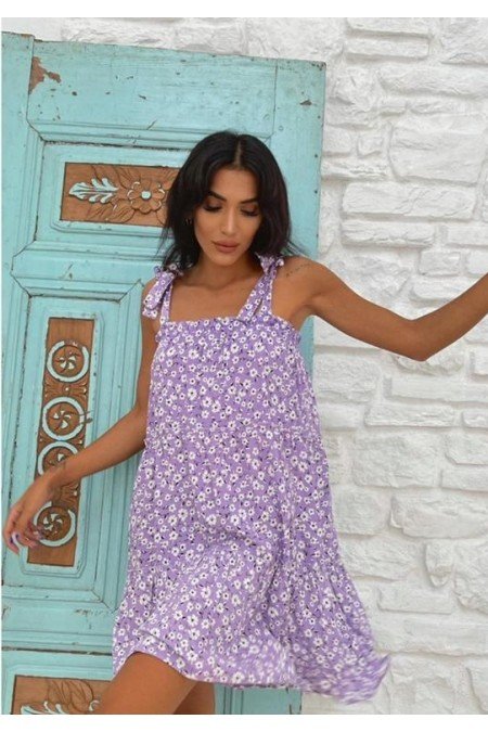 Mor Elbise Viscon Kumaş Mor Elbise Viscon Kumaş