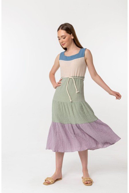 Renkli Elbise Pamuklu Renkli Elbise Pamuklu