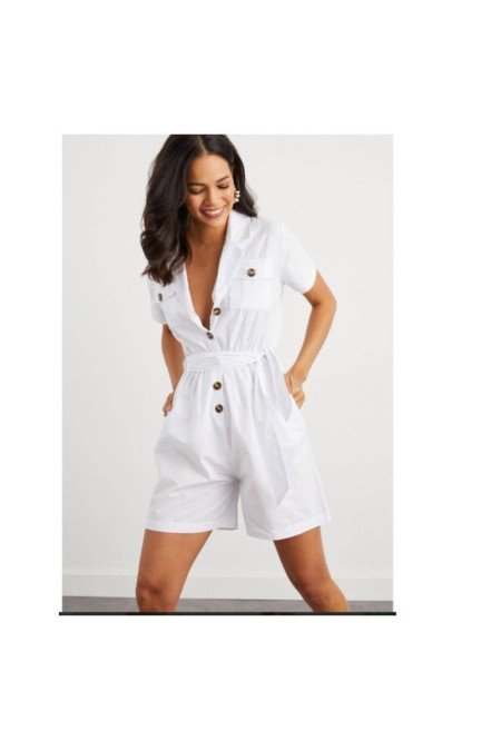 Beyaz Tulum Şort Beyaz Tulum Şort