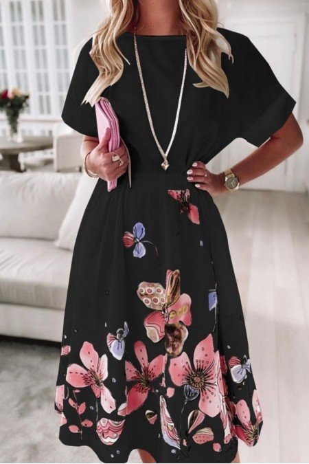 Siyah Elbise Jessica Kumaş Siyah Elbise Jessica Kumaş