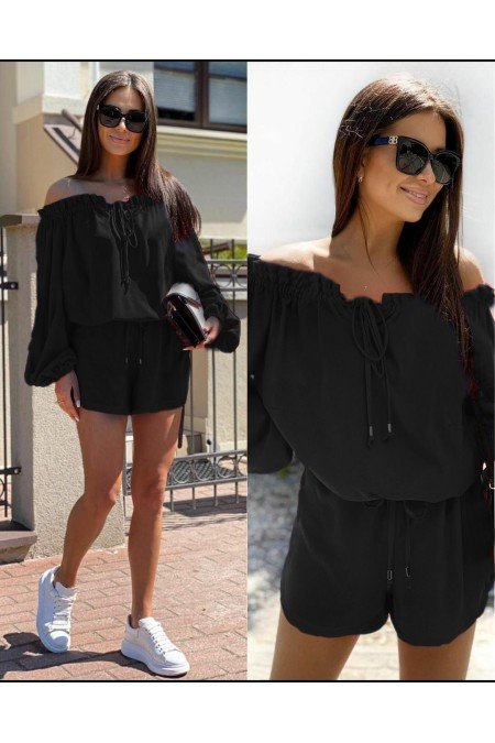 Siyah Tulum Airobin Kumaş