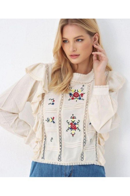 Ekru Bluz