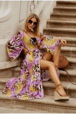 Desenli Elbise Kimono Desenli Elbise Kimono