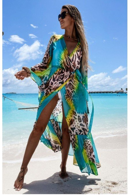 Desenli Elbise Kimono Desenli Elbise Kimono