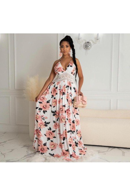 Desenli Elbise Crep Kumaş Desenli Elbise Crep Kumaş