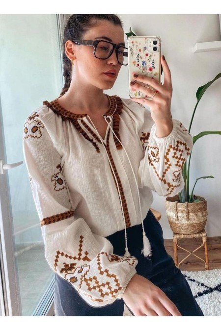 Ekru Bluz