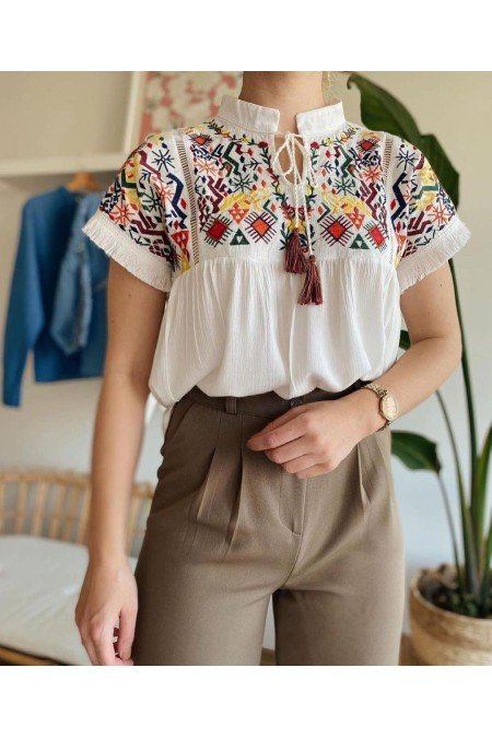 Ekru Bluz