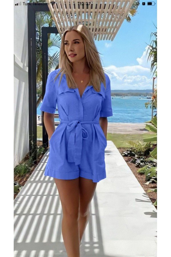 Mavi Tulum Şort Mavi Tulum Şort