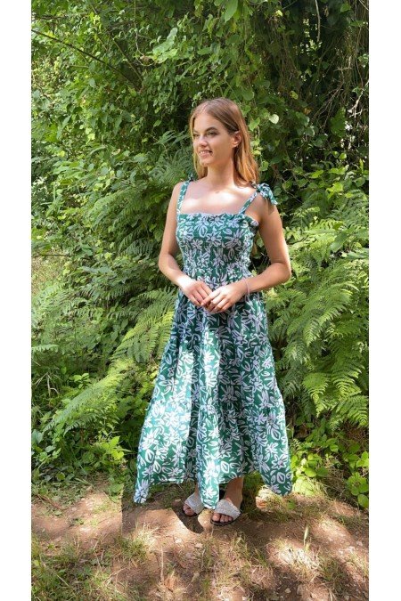 Yeşil Desenli Elbise Yeşil Desenli Elbise