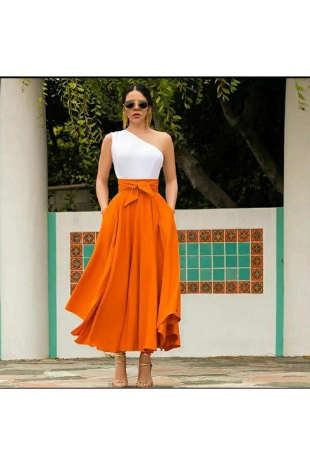 Kiremit Etek Viscon Kumaş Kiremit Etek Viscon Kumaş