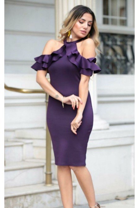 Mürdüm Abiye Scuba Kumaş Mürdüm Abiye Scuba Kumaş