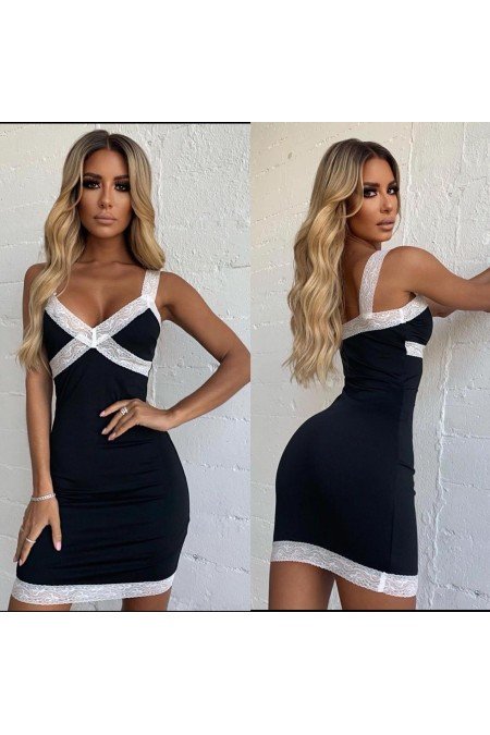 Siyah Elbise Sandy Kumaş Siyah Elbise Sandy Kumaş