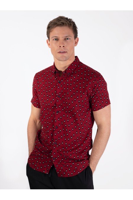 Desenli Erkek Gömlek Viskon