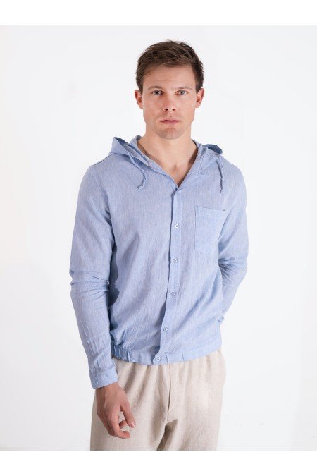 Mavi Erkek Gömlek Keten