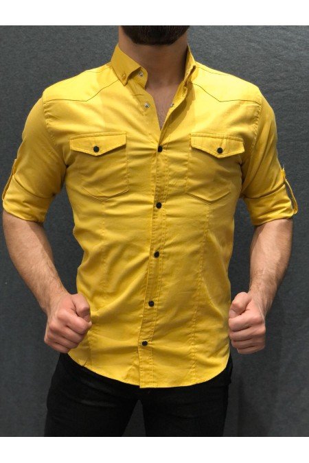 Sarı Erkek Gömlek