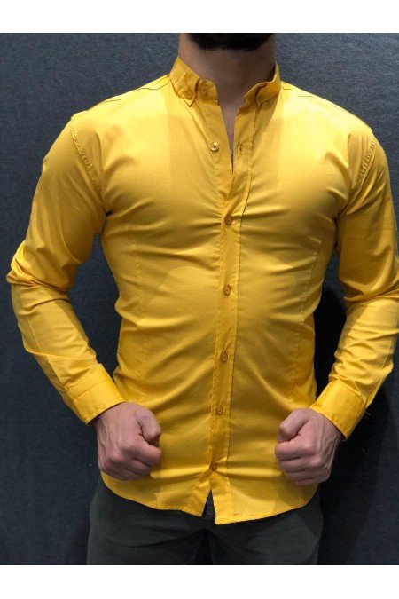 Sarı Erkek Gömlek