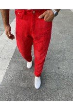 Kırmızı Erkek Pantolon Kırmızı Erkek Pantolon