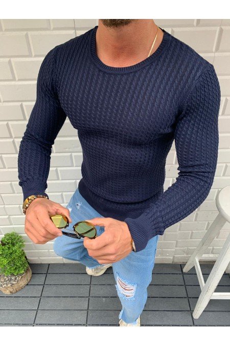 Lacivert Erkek Kazak