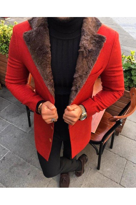 Kırmızı Erkek Mont