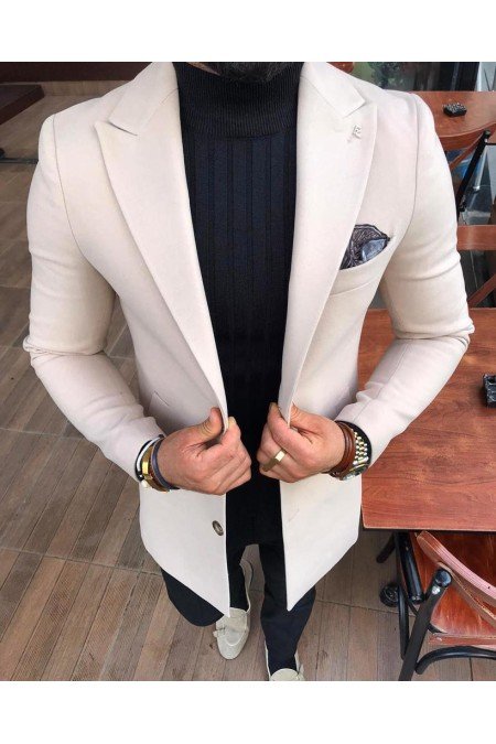 Ekru Erkek Ceket