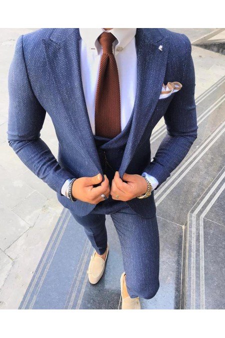 İndigo Erkek Takım Elbise