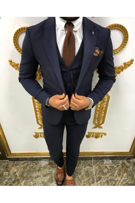 Siyah Erkek Takım Elbise 3 Lü