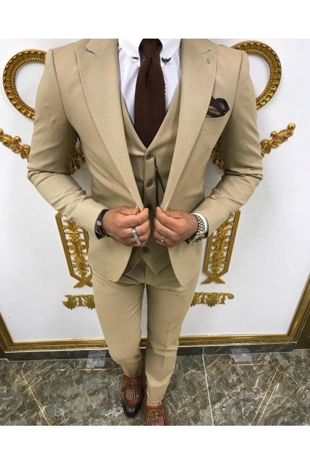 Camel Erkek Takım Elbise 3 Lü